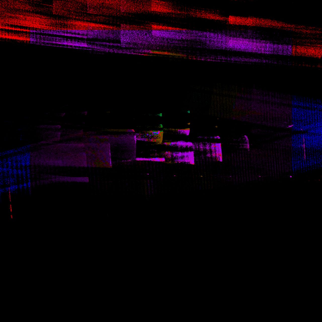 colofrul abstract lines on black background